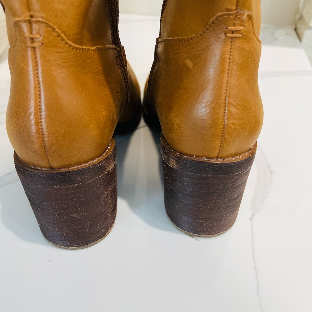 Crown Vintage boho festival 70’s knee high leather boot size 11 - Picture 6 of 8